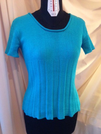 Maglia a pieghe Blu. taglia 42 (cotone)